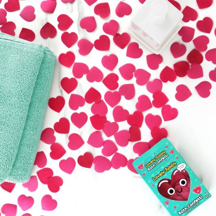 Confettis cœur pour le bain