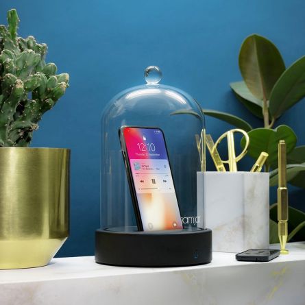 Couvercle de verre avec haut-parleur Bluetooth