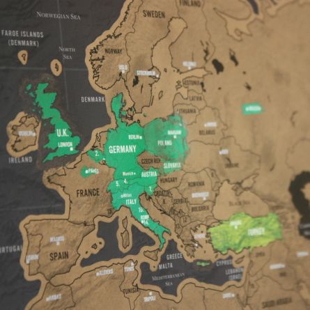Carte du monde à gratter Deluxe