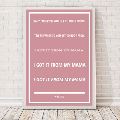 Poster - Paroles de chanson - Poster personnalisable