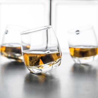 Cadeau pour son copain - Verres à Whisky toupie (Set de 6 verres)