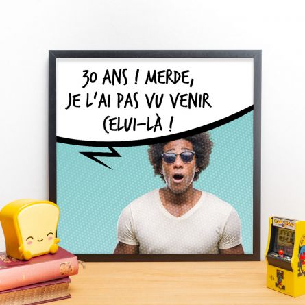 Affiche personnalisable avec photo et bulle