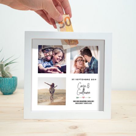 Tirelire Personnalisable pour Mariage