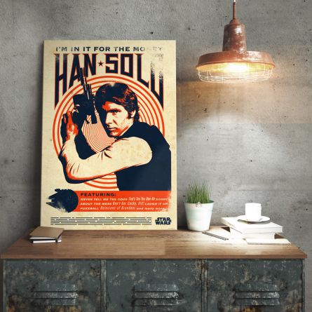 Poster métallique Star Wars – Han Solo Retro