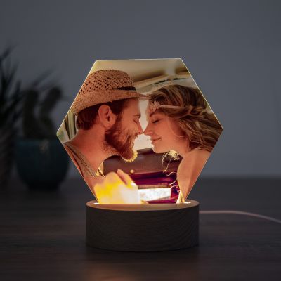 Cadeaux personnalisés - Lampe LED avec photo